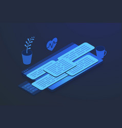 Information Overload Isometric Concept