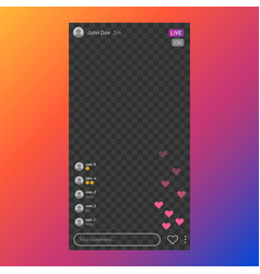 Instagram Stream Interface Social Media Live