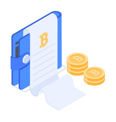 Premium Isometric Icon Of Bitcoin Wallet