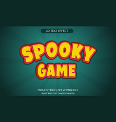 Spooky Game 3d Text Effect Design