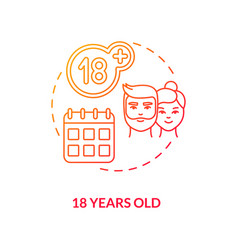 18 Years Old Concept Icon