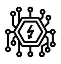 Power Distribution Electric Line Icon