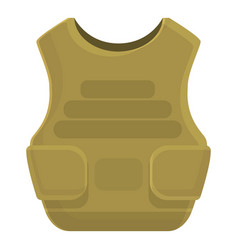 Security Vest Icon Cartoon Armor Kevlar