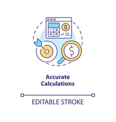 Accurate Calculations Concept Icon