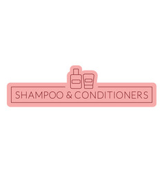 Bathroom Label Shampoo Conditioners Flat