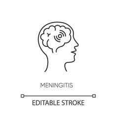 Meningitis Pixel Perfect Linear Icon Thin Line