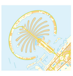 Road Map Of Palm Jumeirah Islands Dubai United