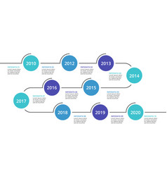 Timeline With 10 Elements Infographic Template