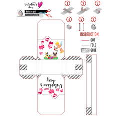 White Box Template With Cupid Angel And Dog