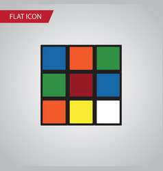 Isolated Rubik Flat Icon Cube Element Can