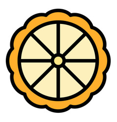 Lemon Bergamot Icon Color Outline