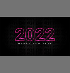 2022 Lettering Design With Neon Effect