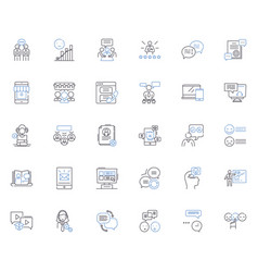 Chirping Birds Line Icons Collection Melodic