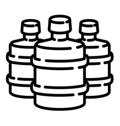 Empty Cooler Water Bottles Icon Outline Style