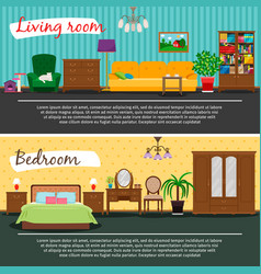 Living Room And Bedroom Home Interior Family