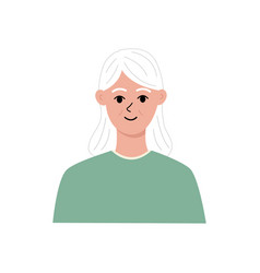 Modern Old Woman Portrait Flat