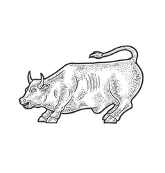 Wall Street Bull Statue Sketch