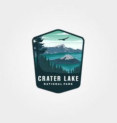 Crater Lake Vintage Logo Symbol Design