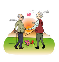 Elderly Gay Couple In Love Lgbtq Pride Week