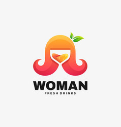 Logo Woman Gradient Colorful Style