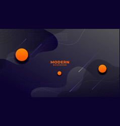 Dark Modern Fluid Style Background With Orange