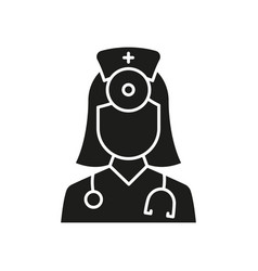 Professional Doctor With Stethoscope Silhouette