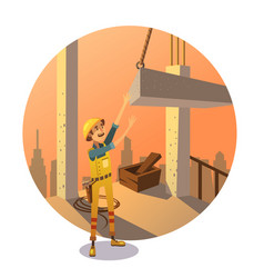 Retro Construction Cartoon Construction