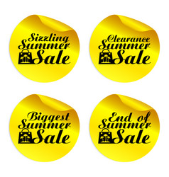 Yellow Summer Sale Stickers