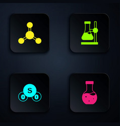 Set Test Tube Molecule Sulfur Dioxide So2