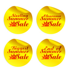 Summer Yellow Sale Stickers