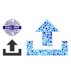 Distress Chill Out Round Guilloche Seal And Upload