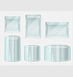 Glass Box Transparent Crystal Cube And Cylinder