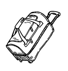 Suitcase Holdall Carryall Sac Luggage Bag Sketch