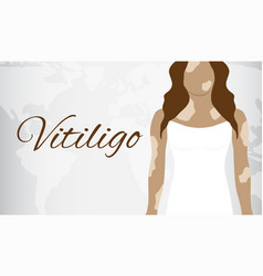 Vitiligo Skin Illness With World Map Background