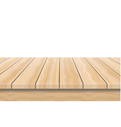 Wood Table Top Isolated On White Background