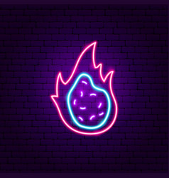 Dragon Fruit Slice Neon Sign