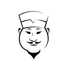 Happy Asian Chef Outline