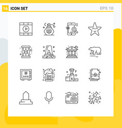 Modern Set 16 Outlines And Symbols