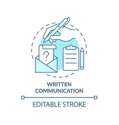 Written Communication Turquoise Concept Icon