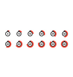 A Set Of Timers Simple Icons Clock