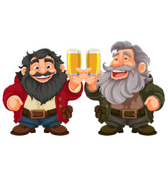 Celebrating Friendship Happy Old Men Enjoying Beer