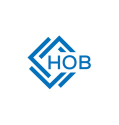 Hob Letter Logo Design On White Background