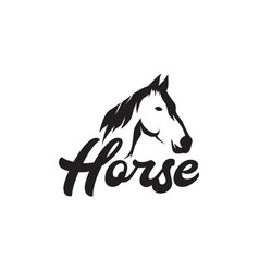 Isolated Head Side Horse Logo Design Graphic