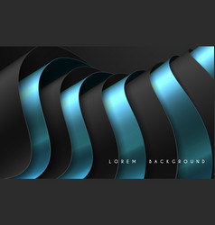 Abstract Black And Blue Folded Layers Background