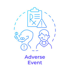 Adverse Event Blue Gradient Concept Icon