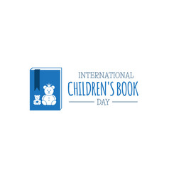 Blue International Children Book Day Isolated