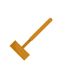 Croquet Mallet Icon Flat Style