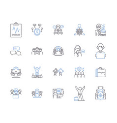 Employee Effectiveness Outline Icons Collection