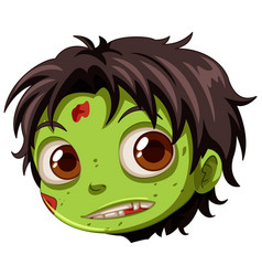 Green-skinned Zombie Teen Boy Cartoon