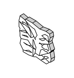 Man Made Stone Rock Isometric Icon